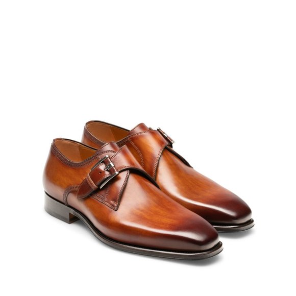 Bashwood Handmade Brown Single Monk Shoes - Picture 4 of 4
